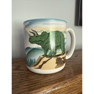 Smithsonian Institution Triceratops Dinosaur Mug 1988 Vintage